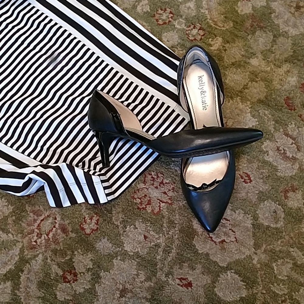 Kelly and Katie Black Kitten heels